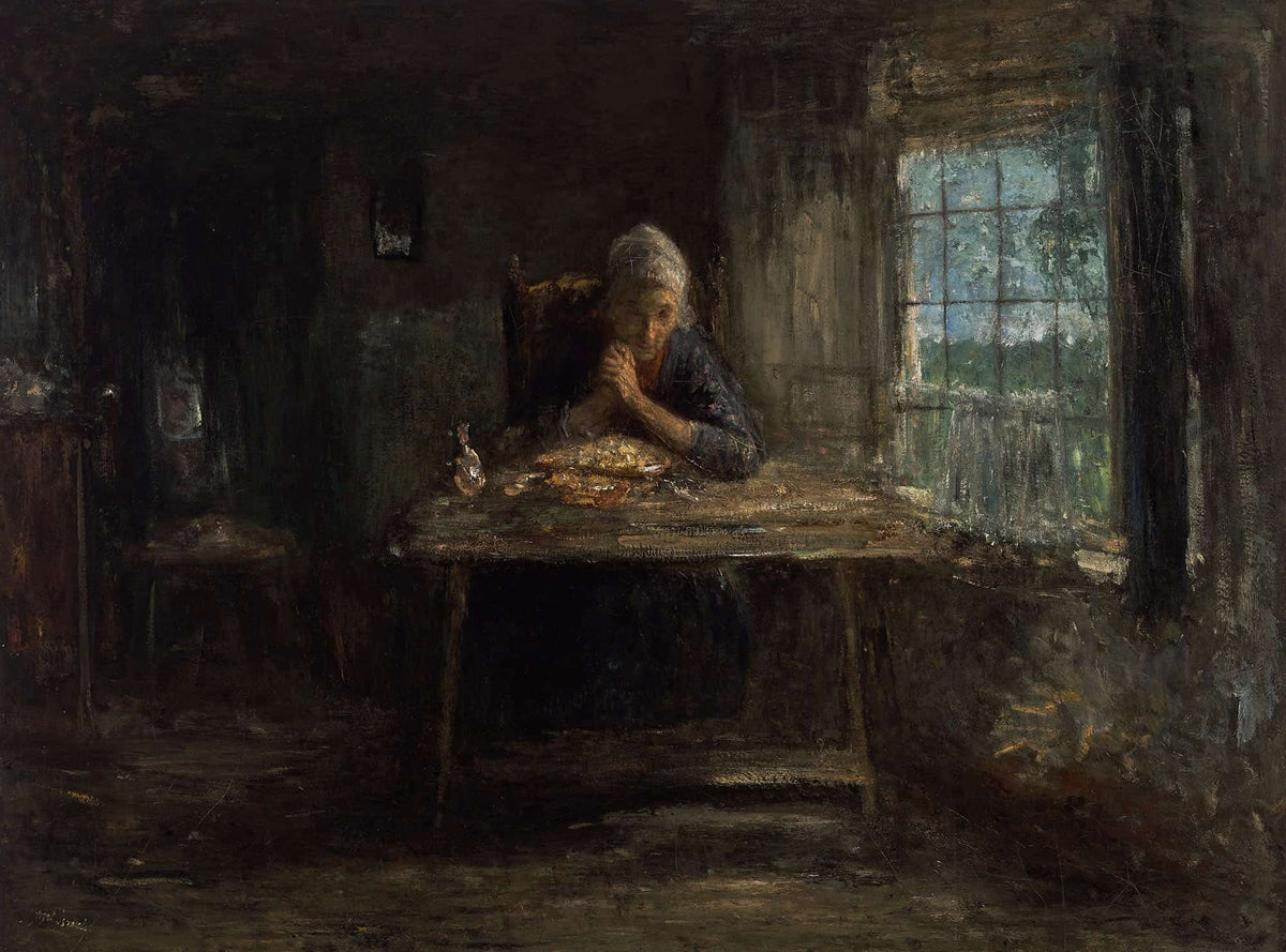 Grace Before Meals by Jozef Israels