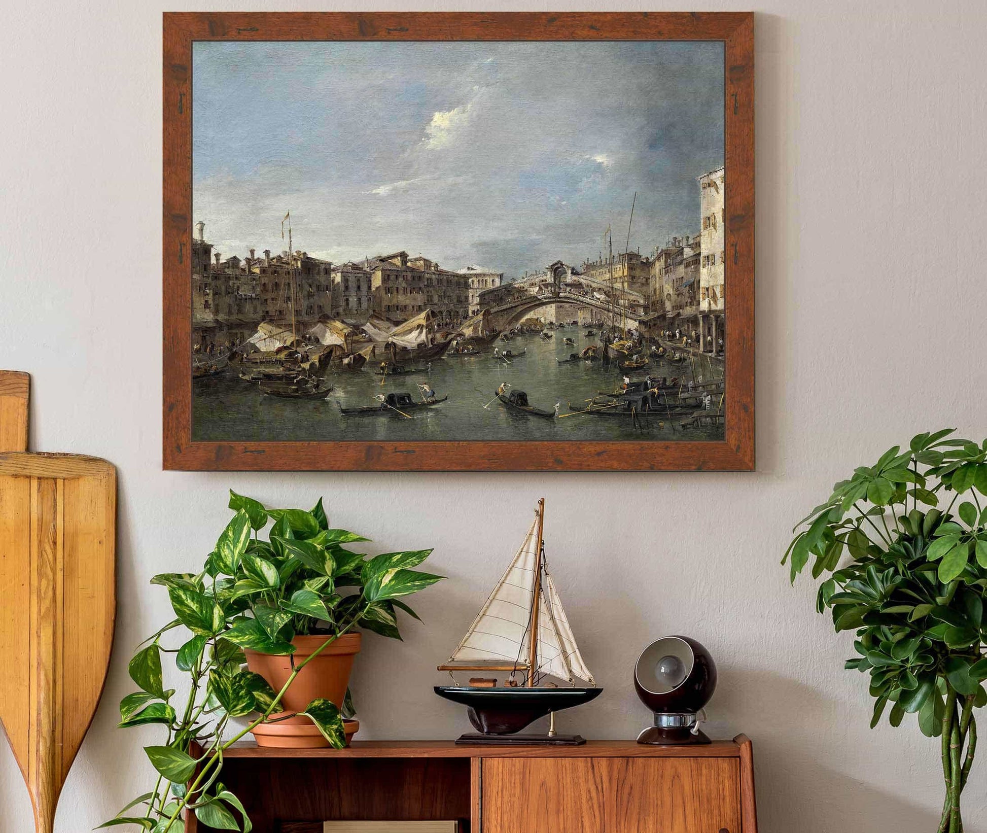 Grand Canal With The Rialto Bridgevenice Probably C by Francesco Guardi