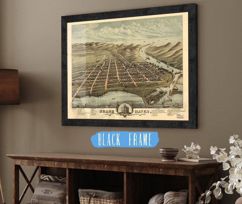 Grand Haven Ottawa County Michigan 1874 State of Michigan