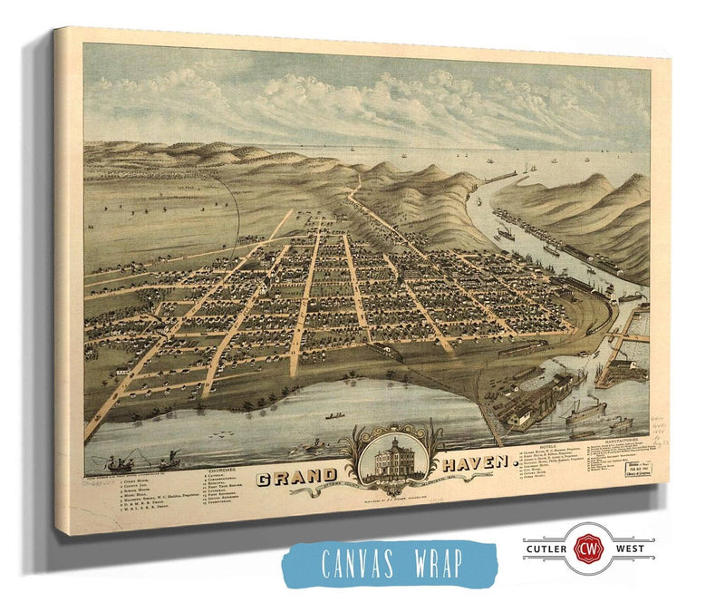 Grand Haven Ottawa County Michigan 1874 State of Michigan