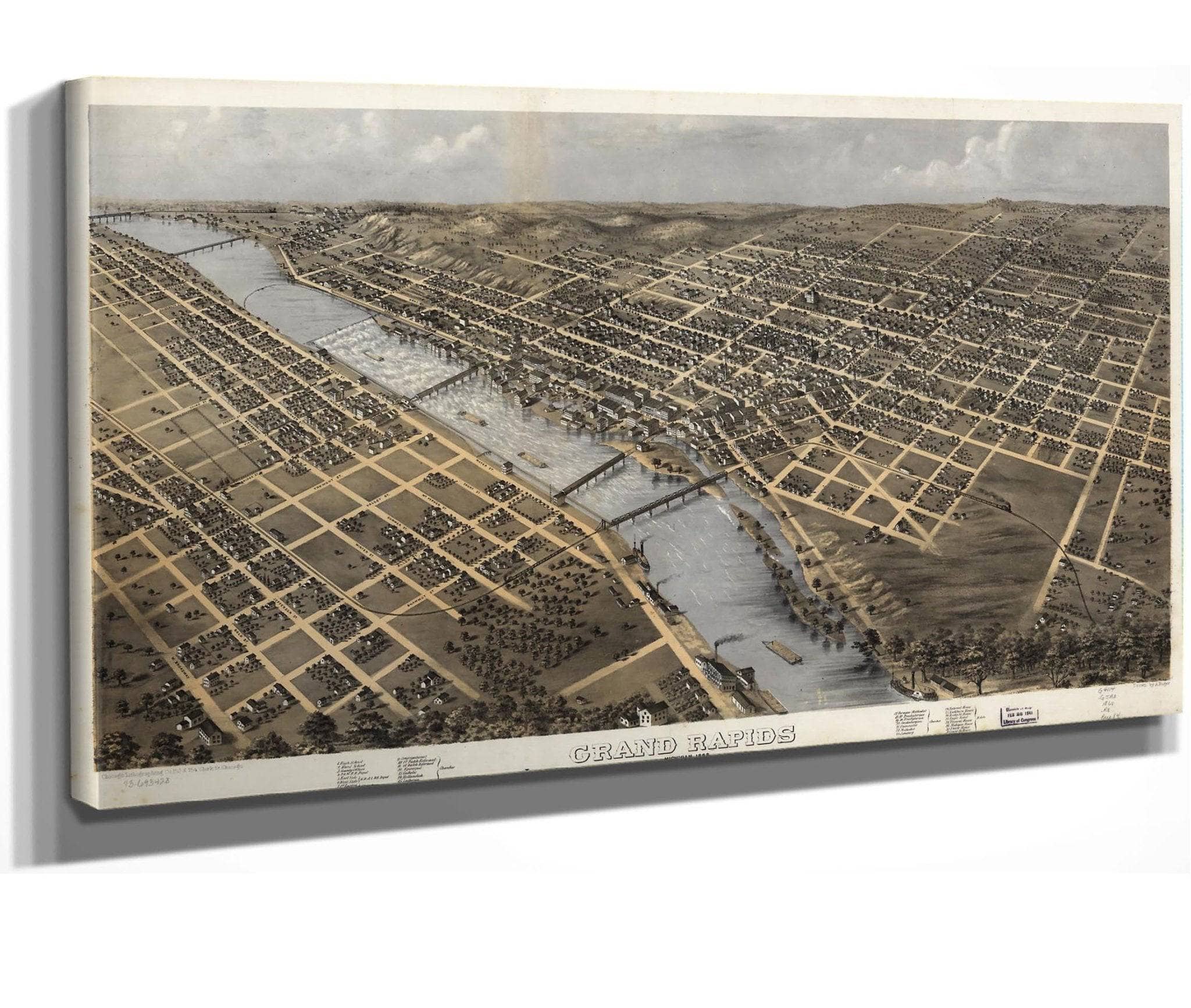 Grand Rapids Michigan 1868  State Of Michigan