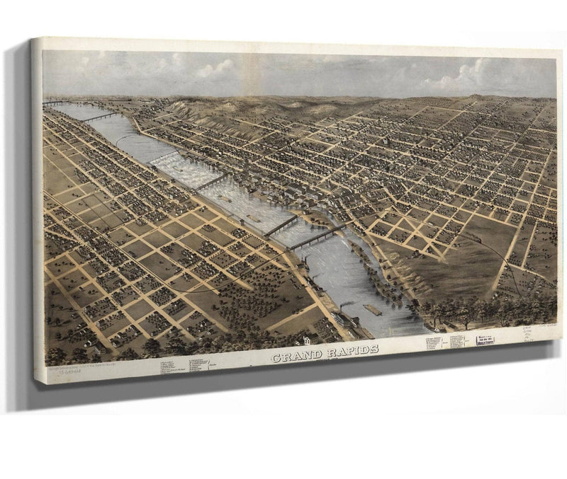 Grand Rapids Michigan 1868  State Of Michigan