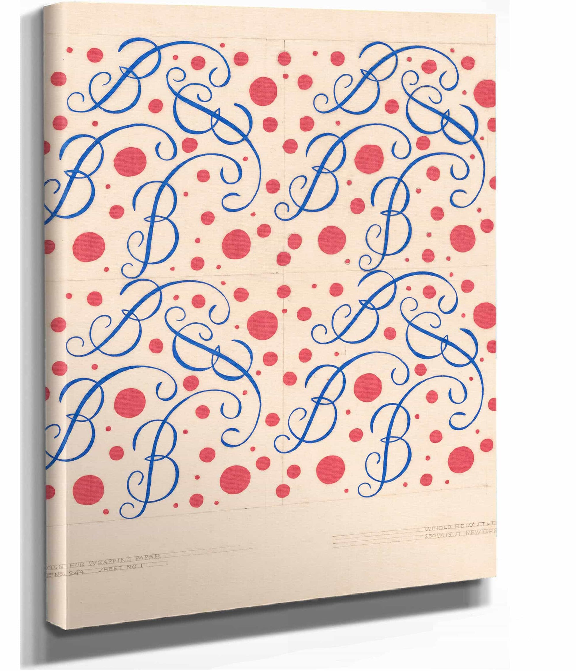 Graphic Design Drawings For Barricini Candy Packages by Winold Reiss