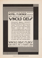 Graphic Design For St George Hotel Advertisement In Hotel Management Magazine by Winold Reiss