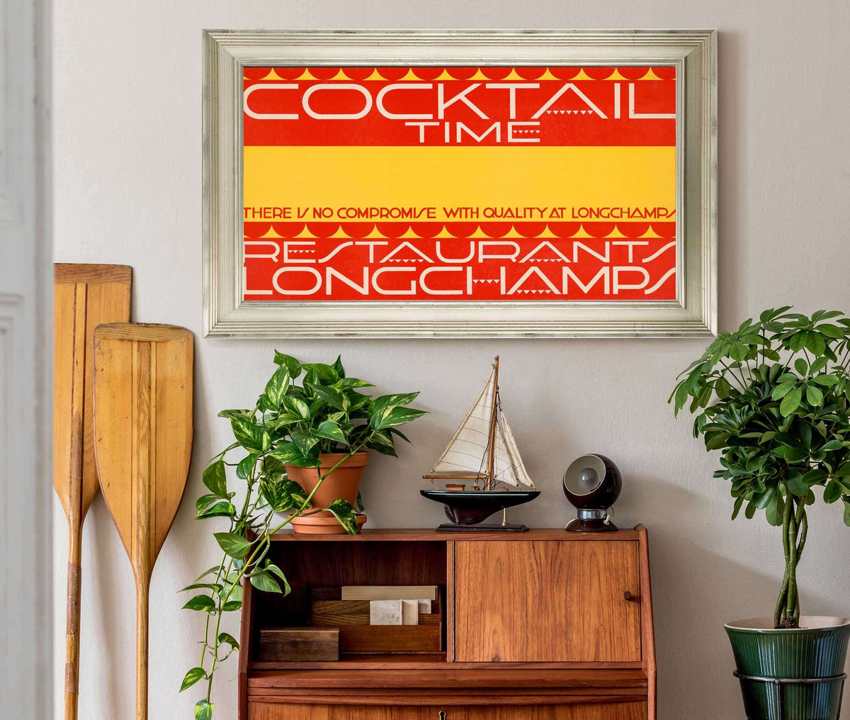 Graphic Designs For Longchamps Restaurants Cocktail Card by Winold Reiss