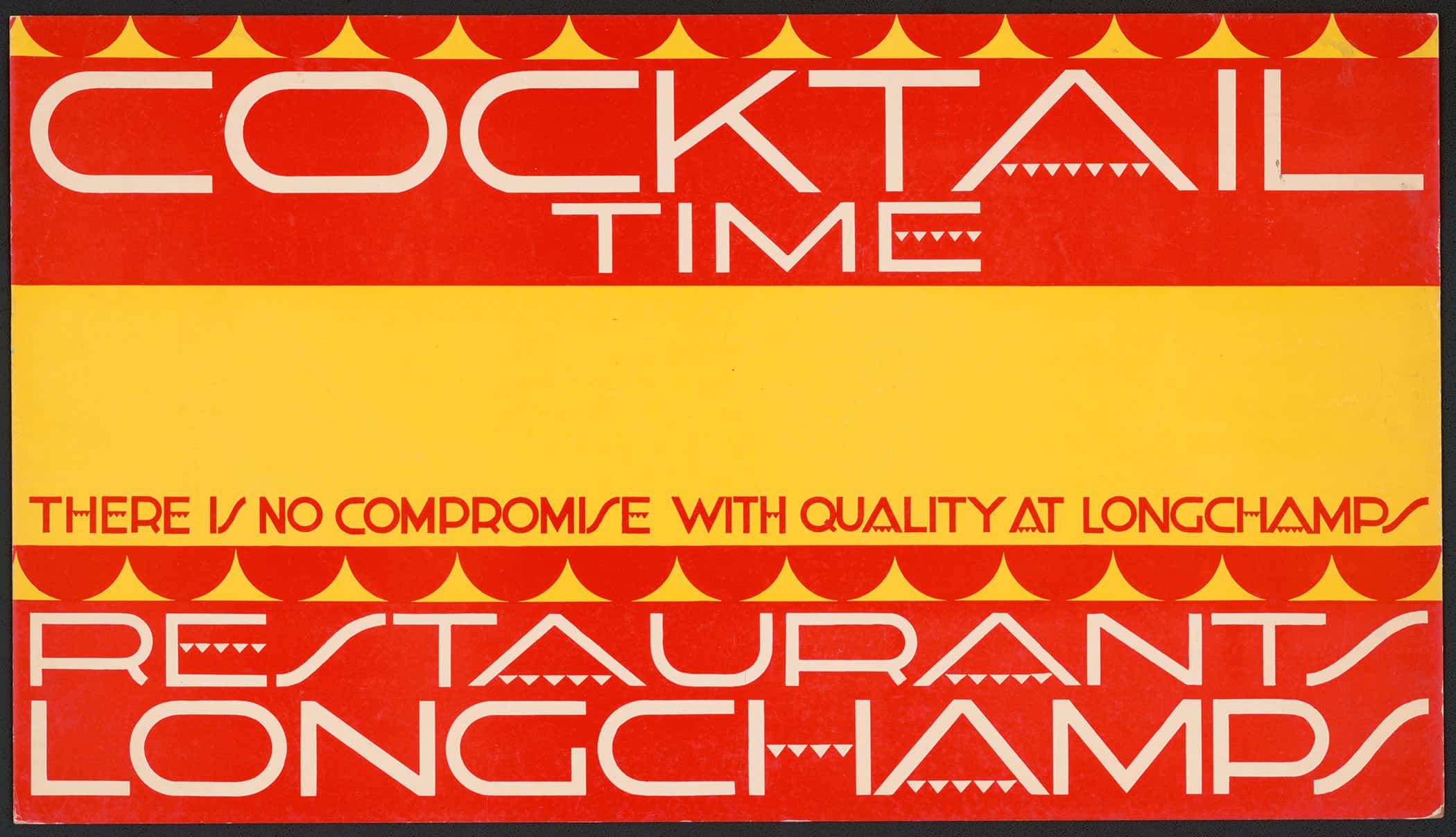 Graphic Designs For Longchamps Restaurants Cocktail Card by Winold Reiss