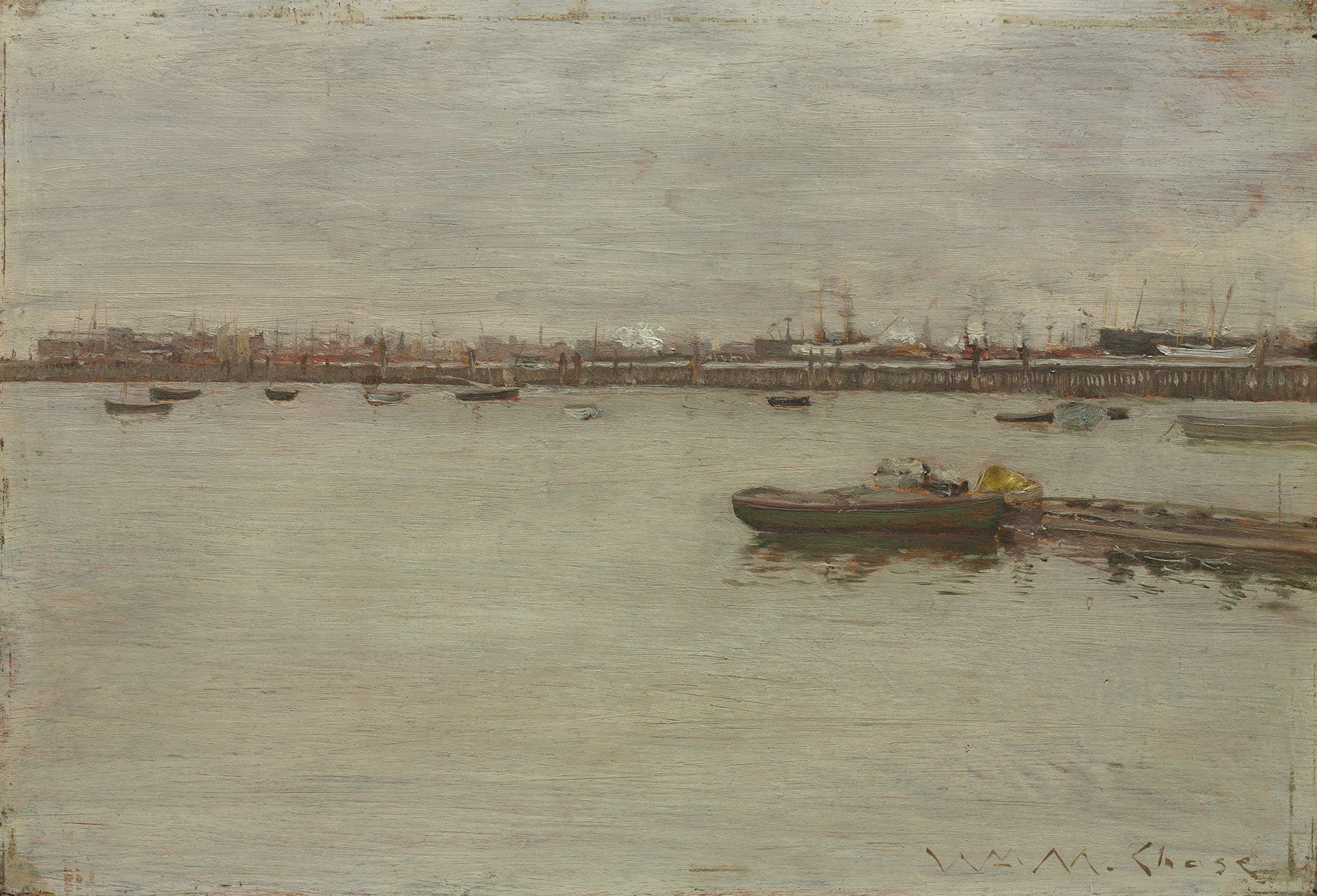 Gray Day On The Bay by William Merritt Chase