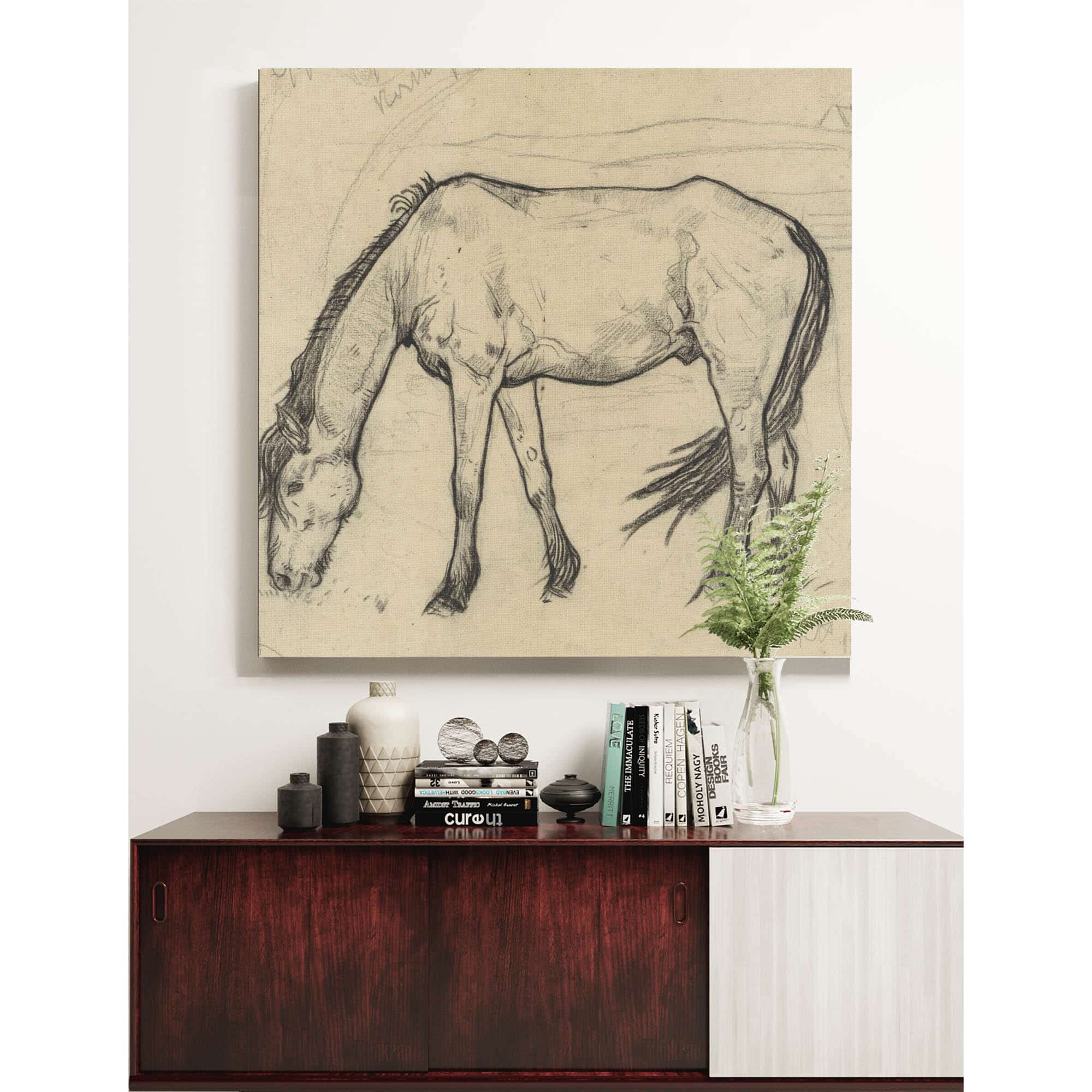 Grazend Paard Te Noordwijk by Richard Nicolaus Roland Holst