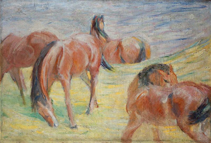 Grazing Horses I by Franz Marc