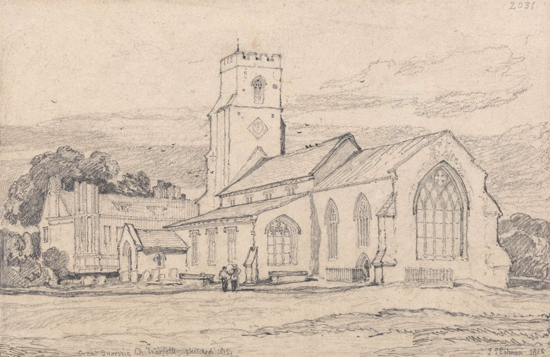 Great Snoring Church Norfolk To by John Sell Cotman