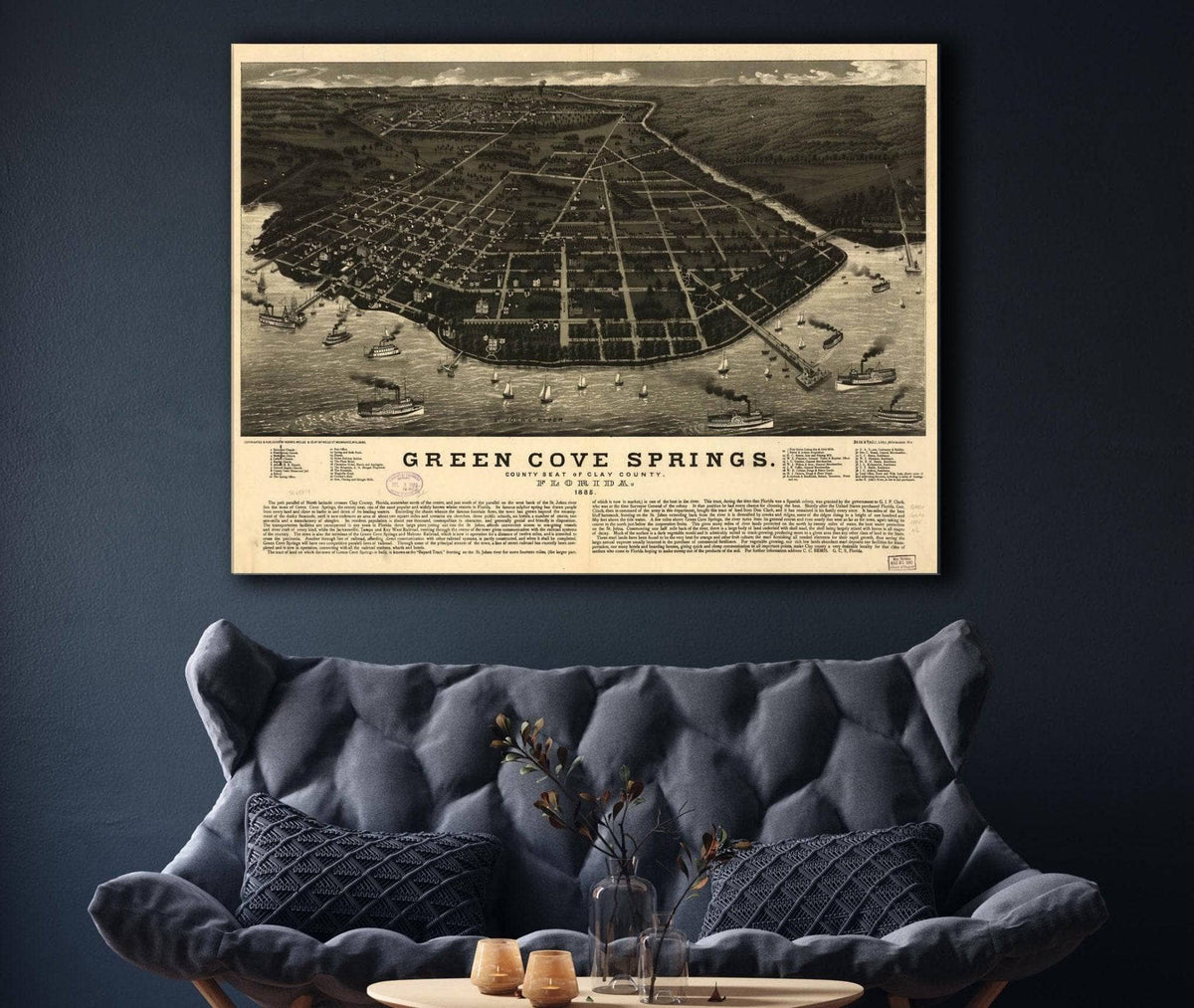 Green Cove Springs County Seat Of Clay County Florida 1885 State of Florida