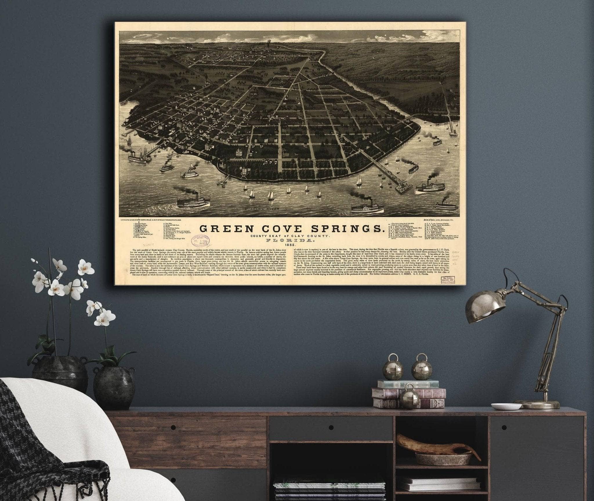 Green Cove Springs County Seat Of Clay County Florida 1885 State of Florida