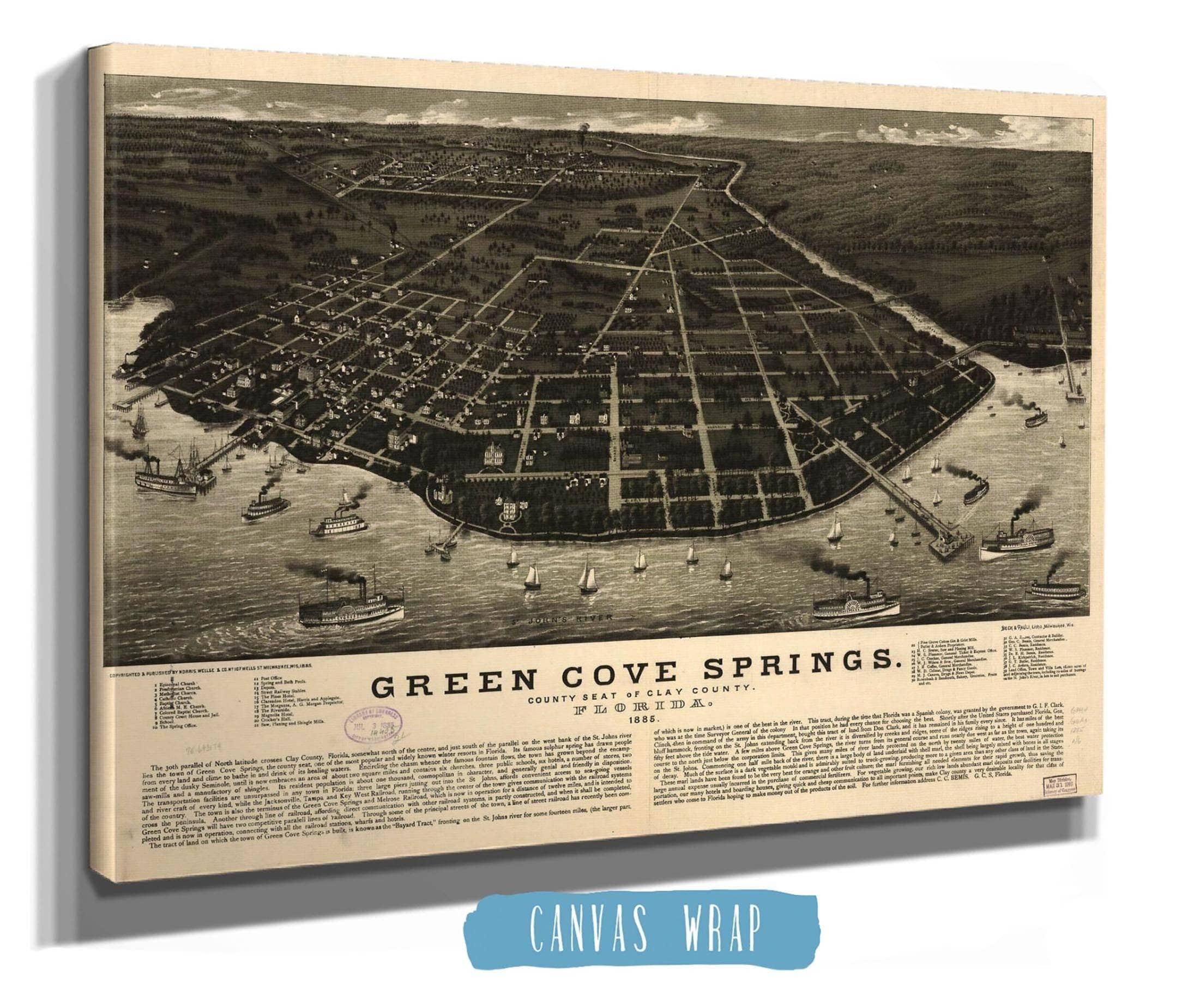 Green Cove Springs County Seat Of Clay County Florida 1885 State of Florida