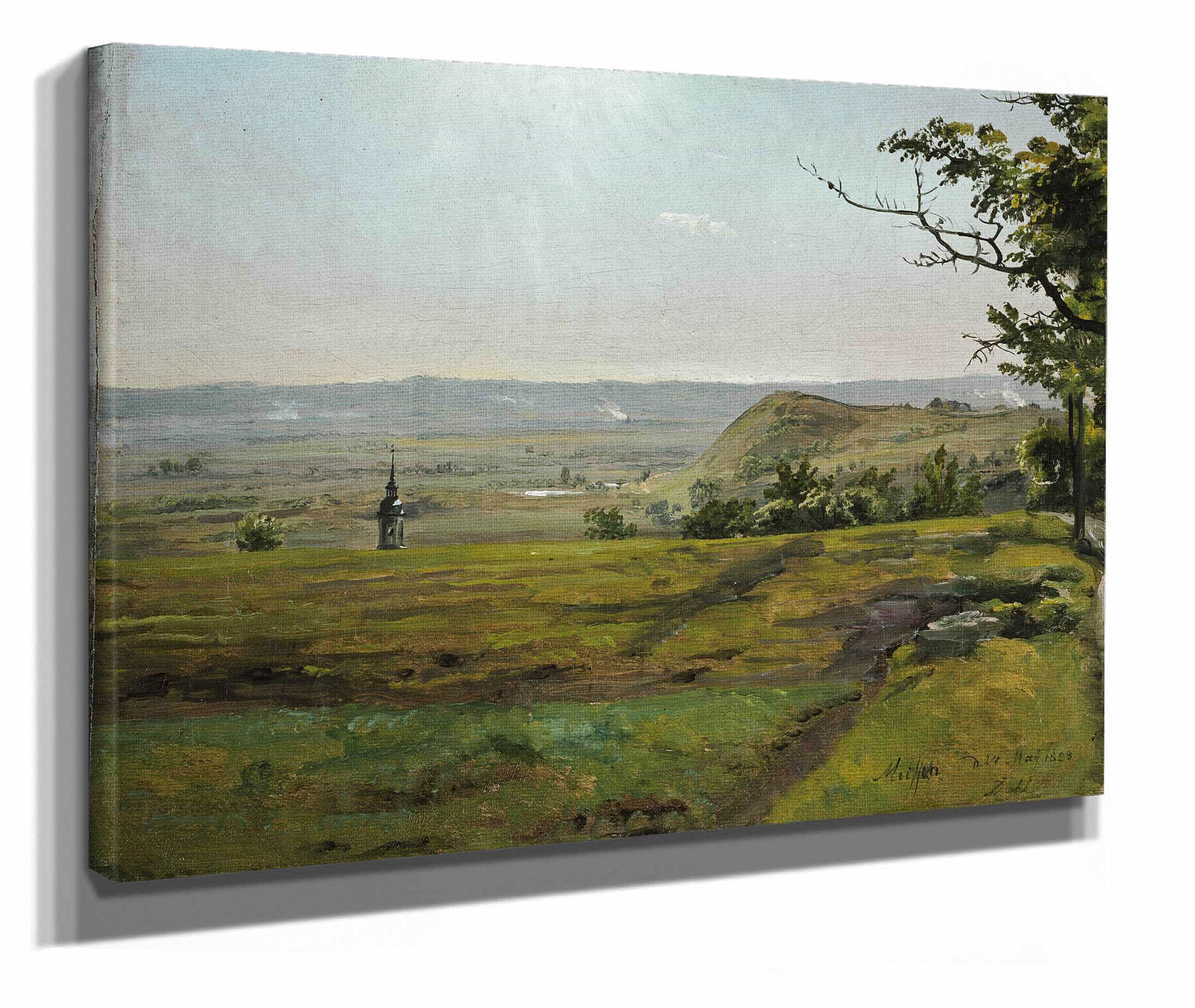 Green Fields Near Meissen by Johan Christian Dahl