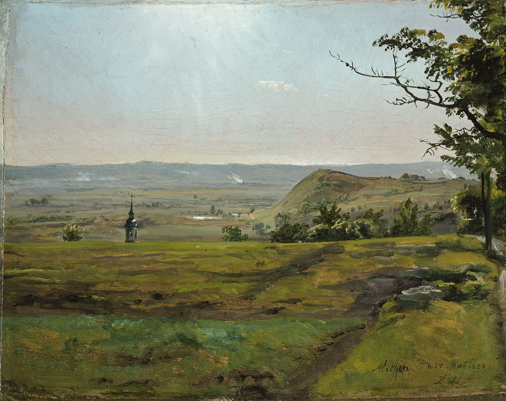 Green Fields Near Meissen by Johan Christian Dahl