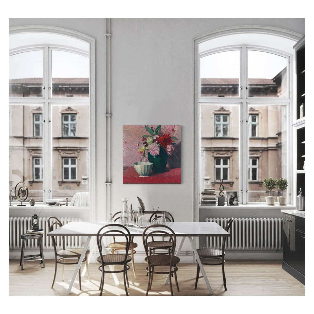 Green Vase And White Bowl by Felix Vallotton