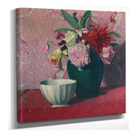 Green Vase And White Bowl by Felix Vallotton