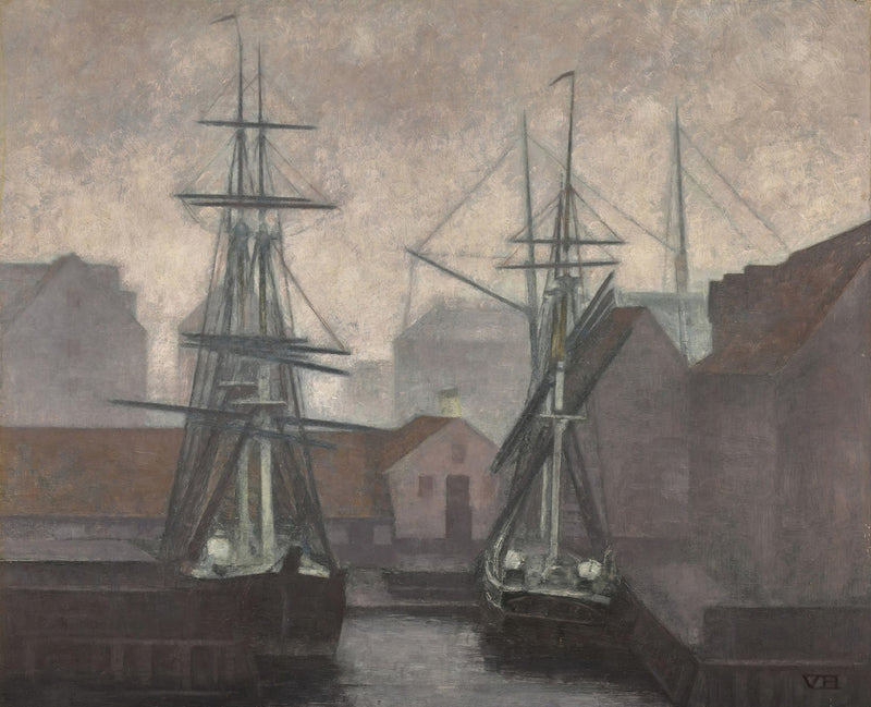 Greenland Trade Wharf Christianshavn Copenhagen by Vilhelm Hammershoi