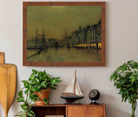 Greenock Dockside By Night by John Atkinson Grimshaw