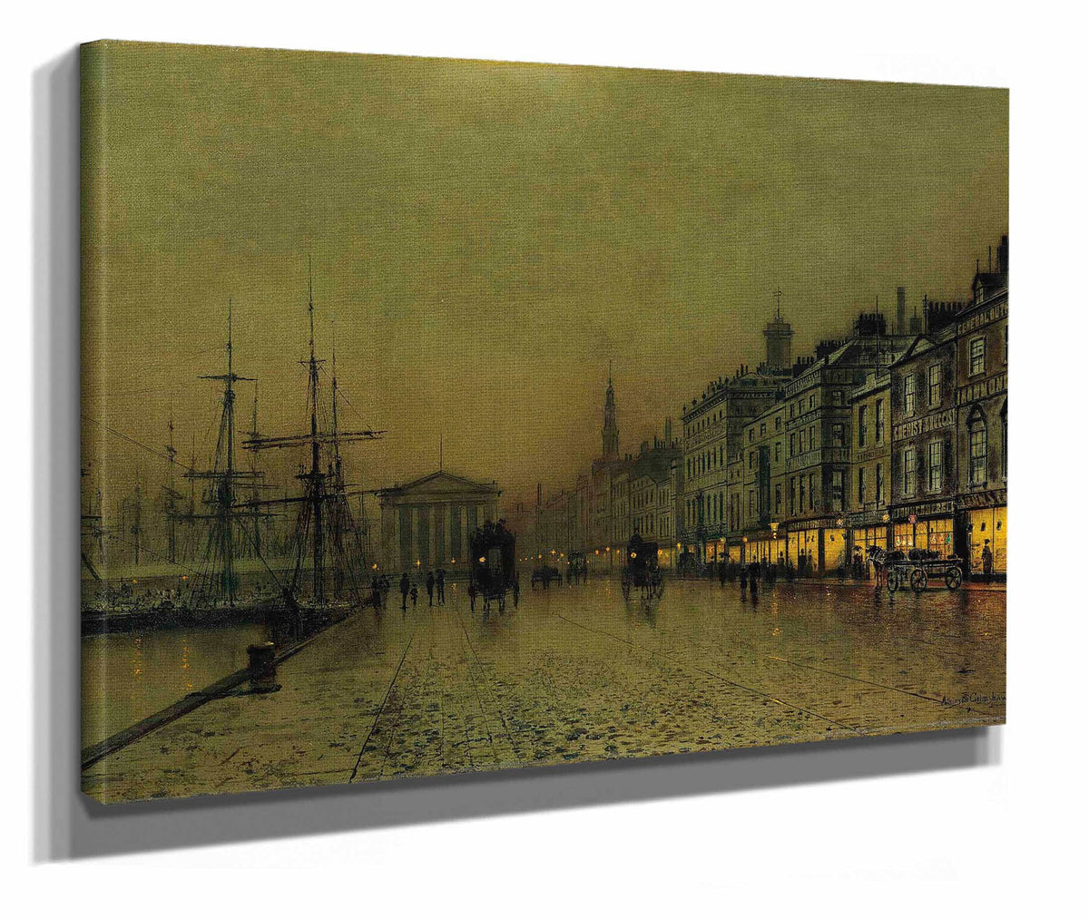 Greenock Dockside By Night by John Atkinson Grimshaw