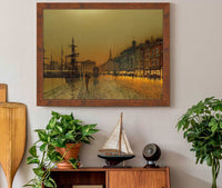 Greenock Harbour At Night by John Atkinson Grimshaw