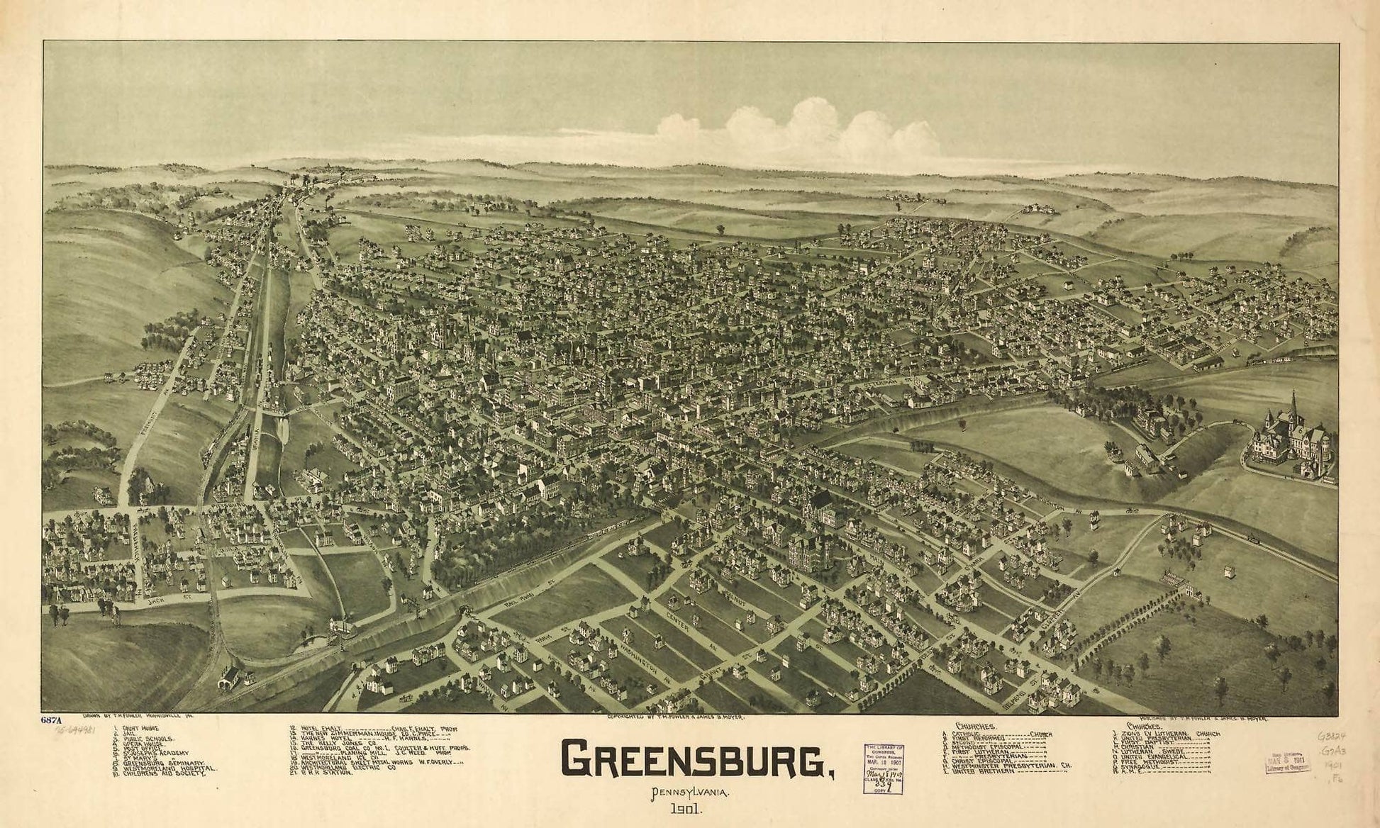Greensburg Pennsylvania 1901  State Of Pennsylvania