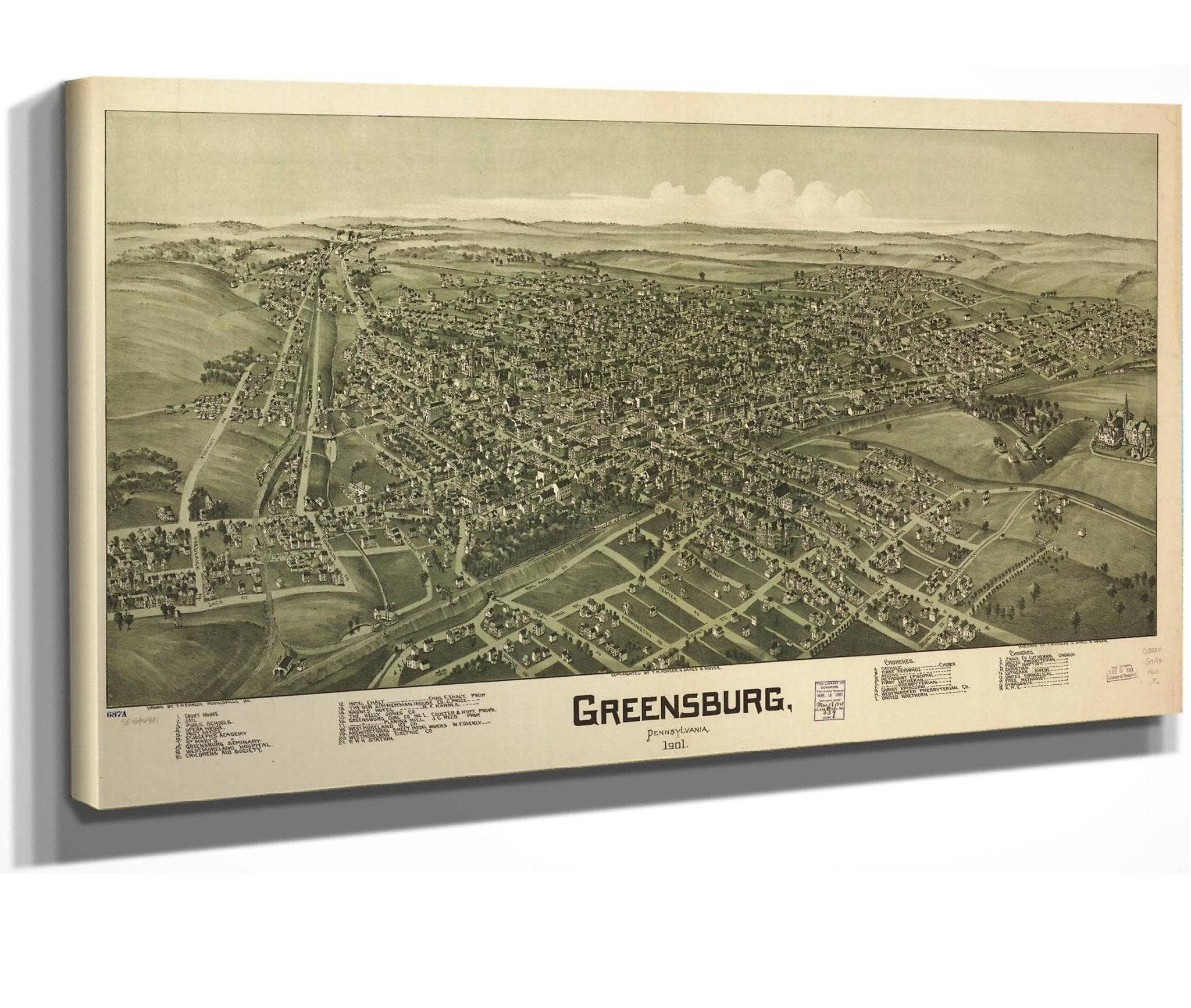 Greensburg Pennsylvania 1901  State Of Pennsylvania