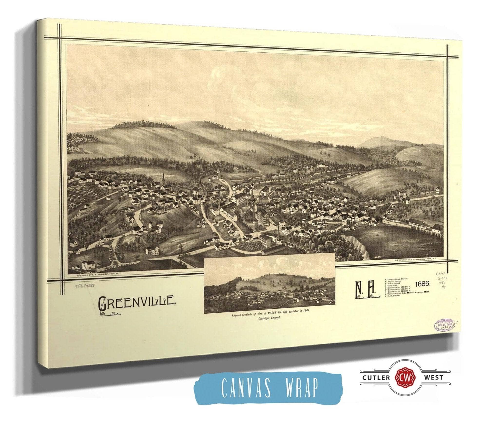 Greenville Nh 1886 State of New Hampshire