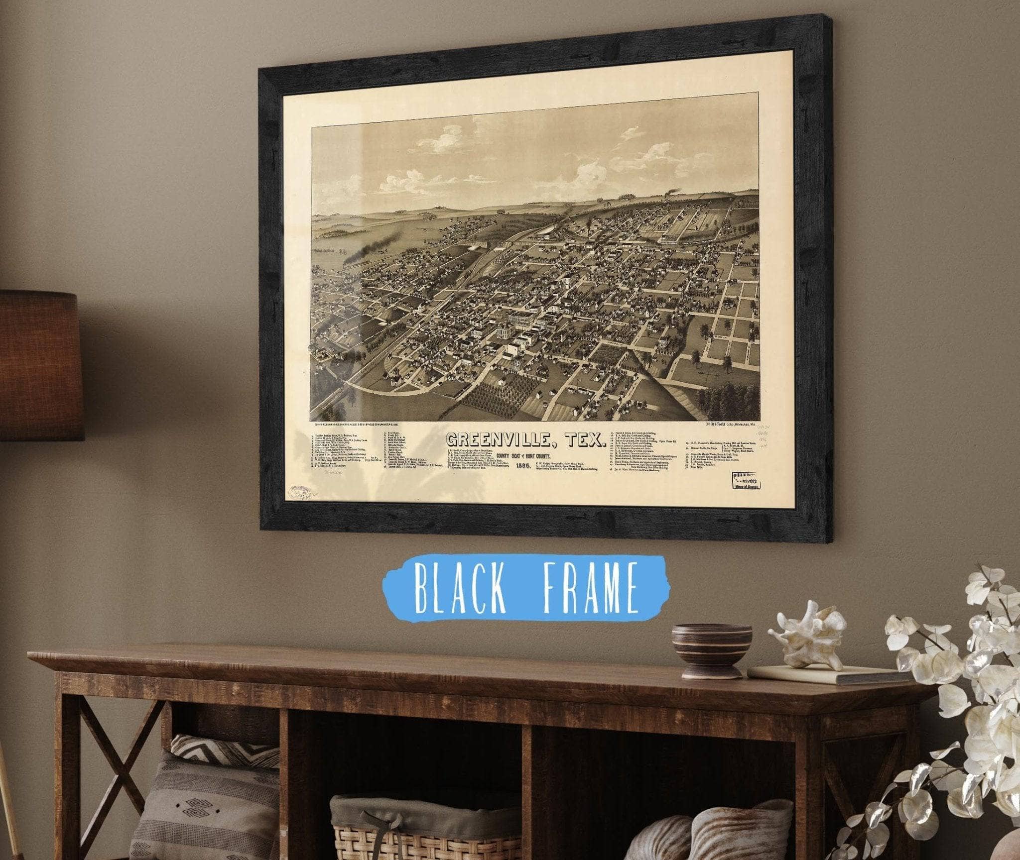Greenville Tex County Seat Of Hunt County 1886 State of Texas