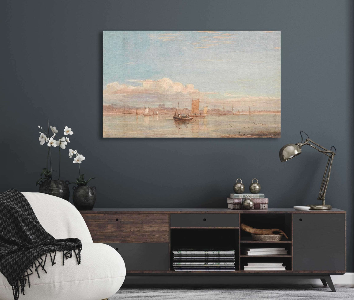 Greenwich Hospital From Woolwich Reach S by David Cox