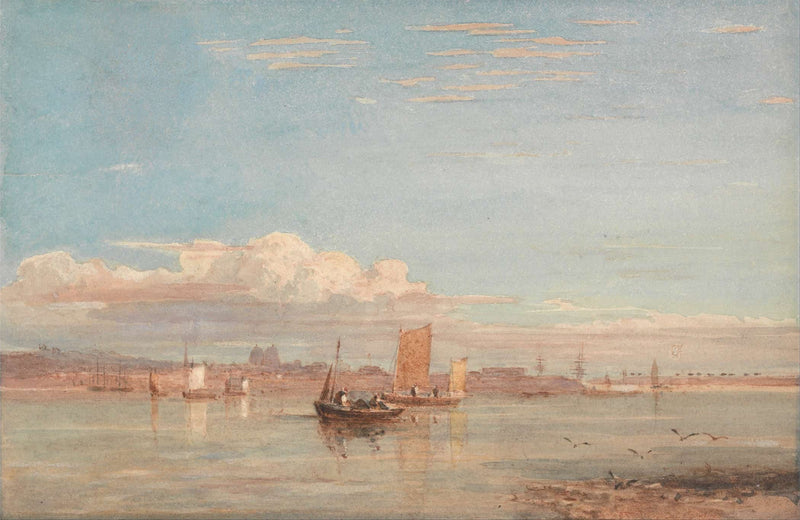Greenwich Hospital From Woolwich Reach S by David Cox