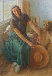 Grete Gamerith Mit Hund Puck by Walther Gamerith