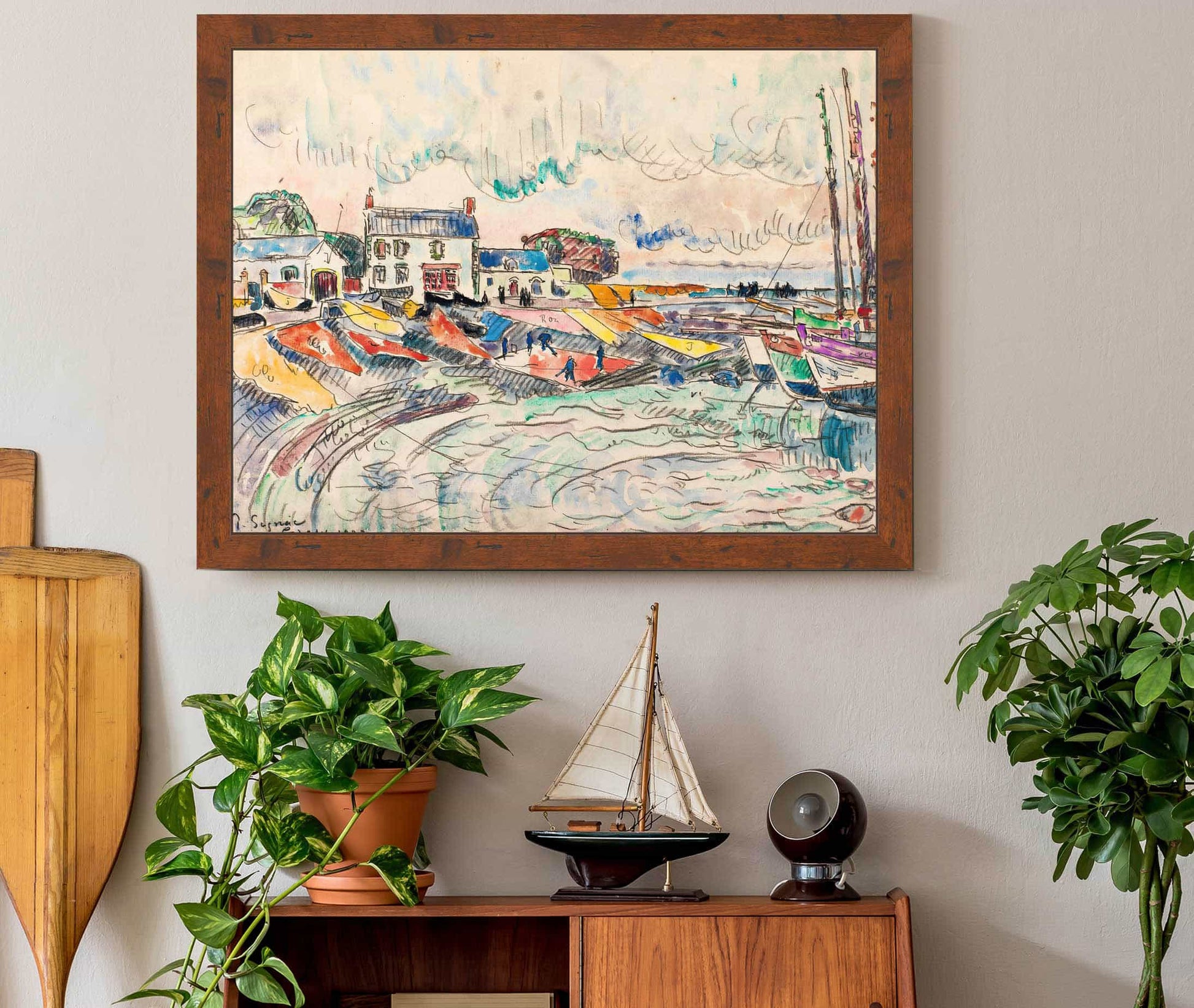 Groix Le Nettoyage Des Voiles by Paul Signac