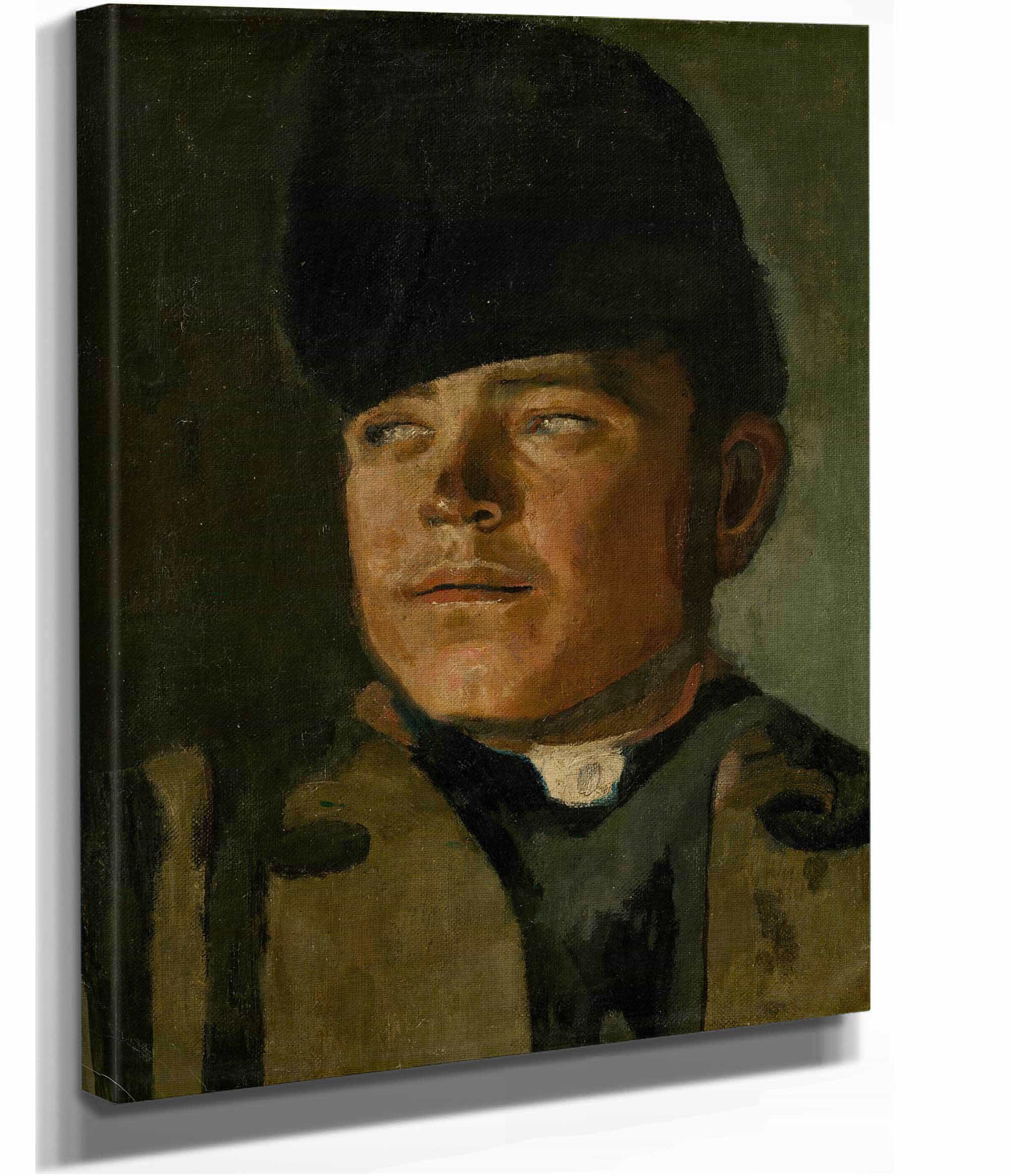 Groom In A Fur Cap by Ladislav Mednyanszky
