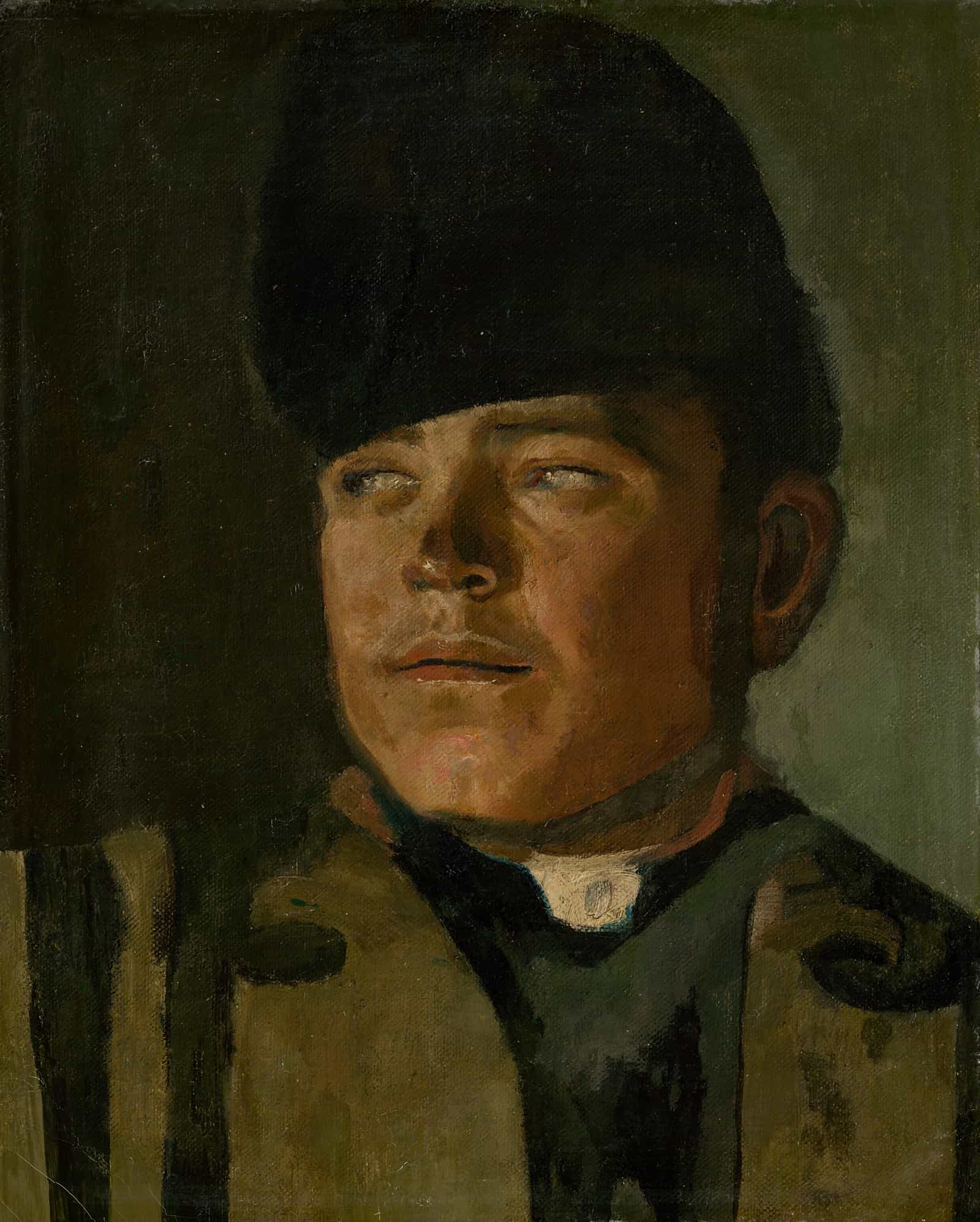 Groom In A Fur Cap by Ladislav Mednyanszky