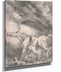 Groom Rubbing Down A Horse by George Morland