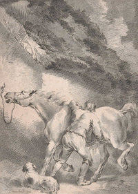 Groom Rubbing Down A Horse by George Morland