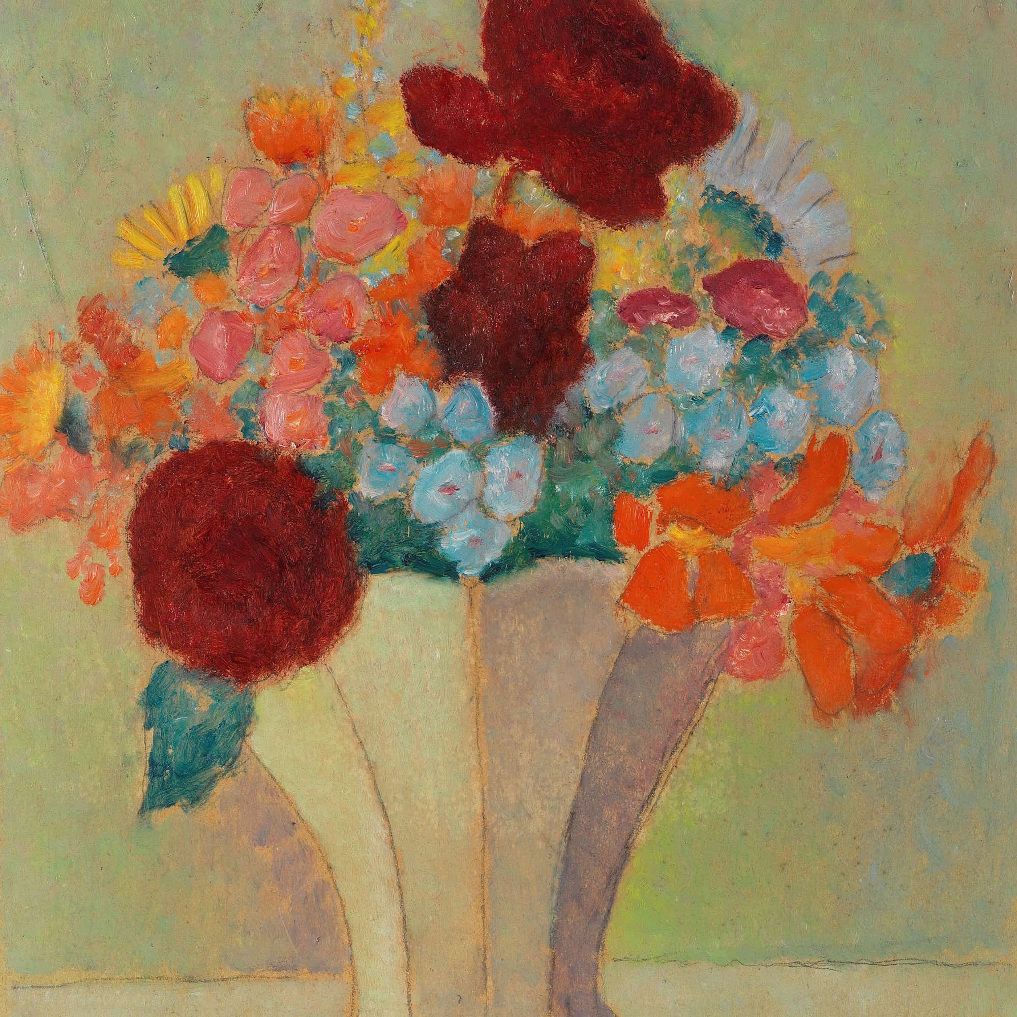 Grosses Stillleben Helles Bouquet by Alexej Von Jawlensky