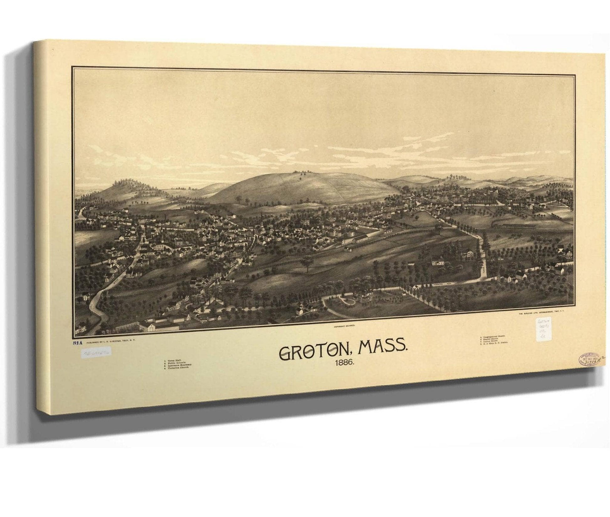 Groton Mass 1886  State Of Massachusetts