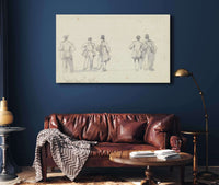 Group Of Figures Gadshill by David Roberts