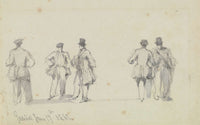Group Of Figures Gadshill by David Roberts