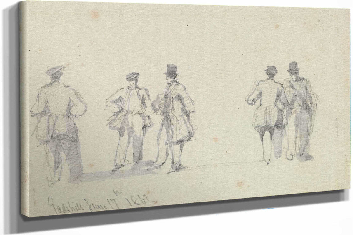 Group Of Figures Gadshill by David Roberts