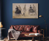 Groupe Au Bord De La Mer by Eugene Boudin