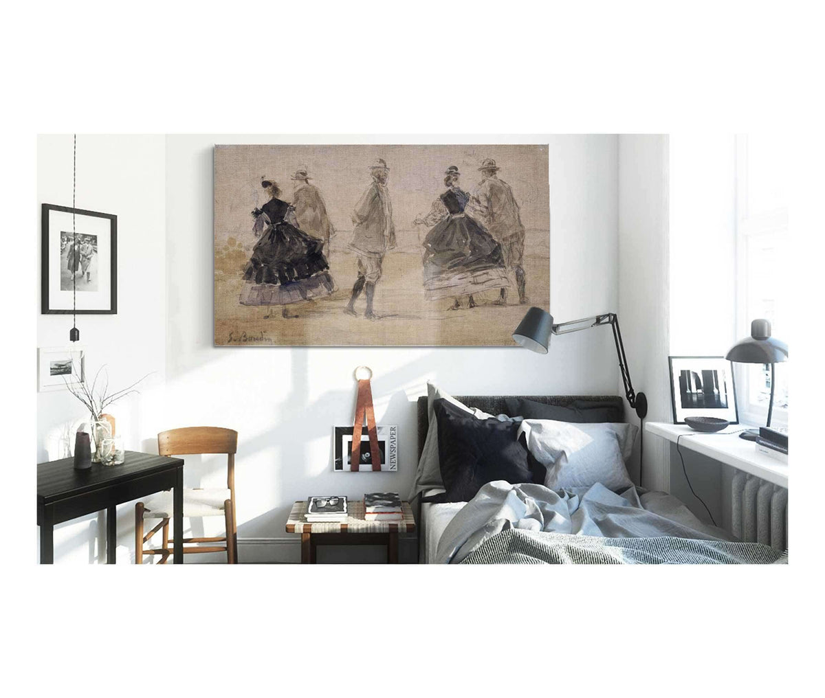 Groupe Au Bord De La Mer by Eugene Boudin