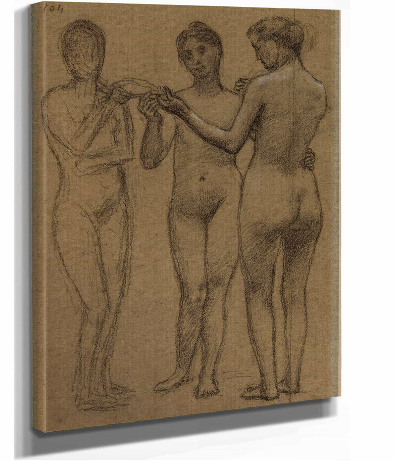 Groupe De Trois Femmes by Pierre Puvis De Chavannes