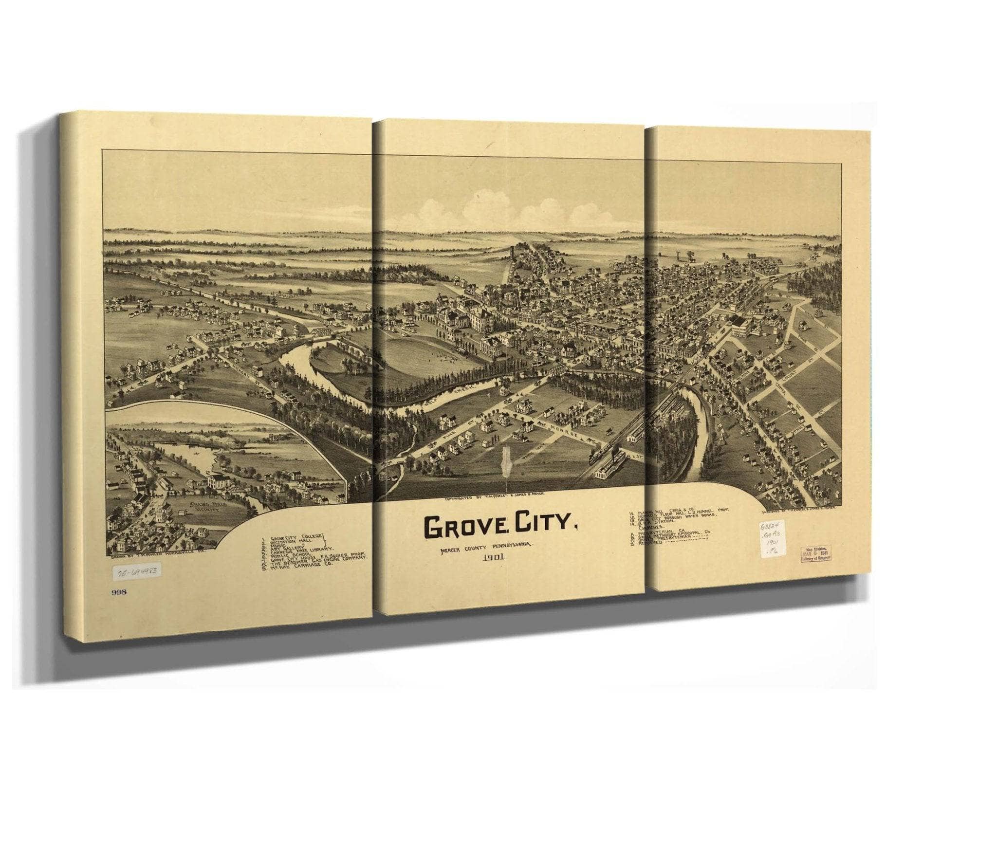 Grove City Mercer County Pennsylvania 1901  State Of Pennsylvania