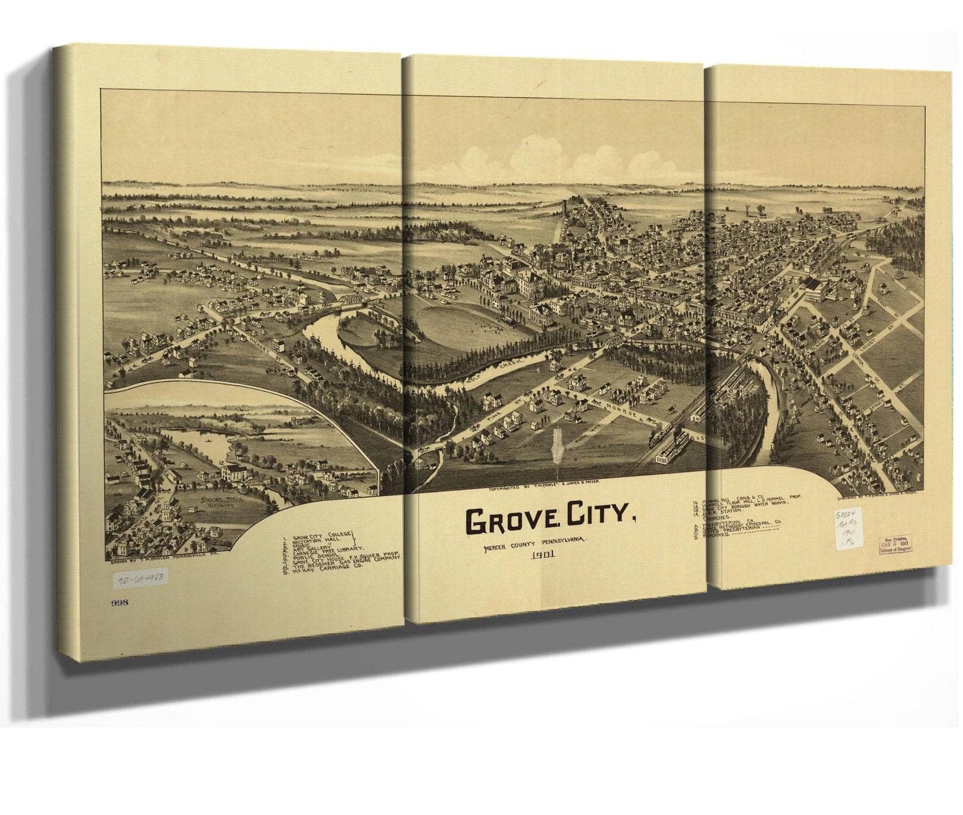 Grove City Mercer County Pennsylvania 1901  State Of Pennsylvania