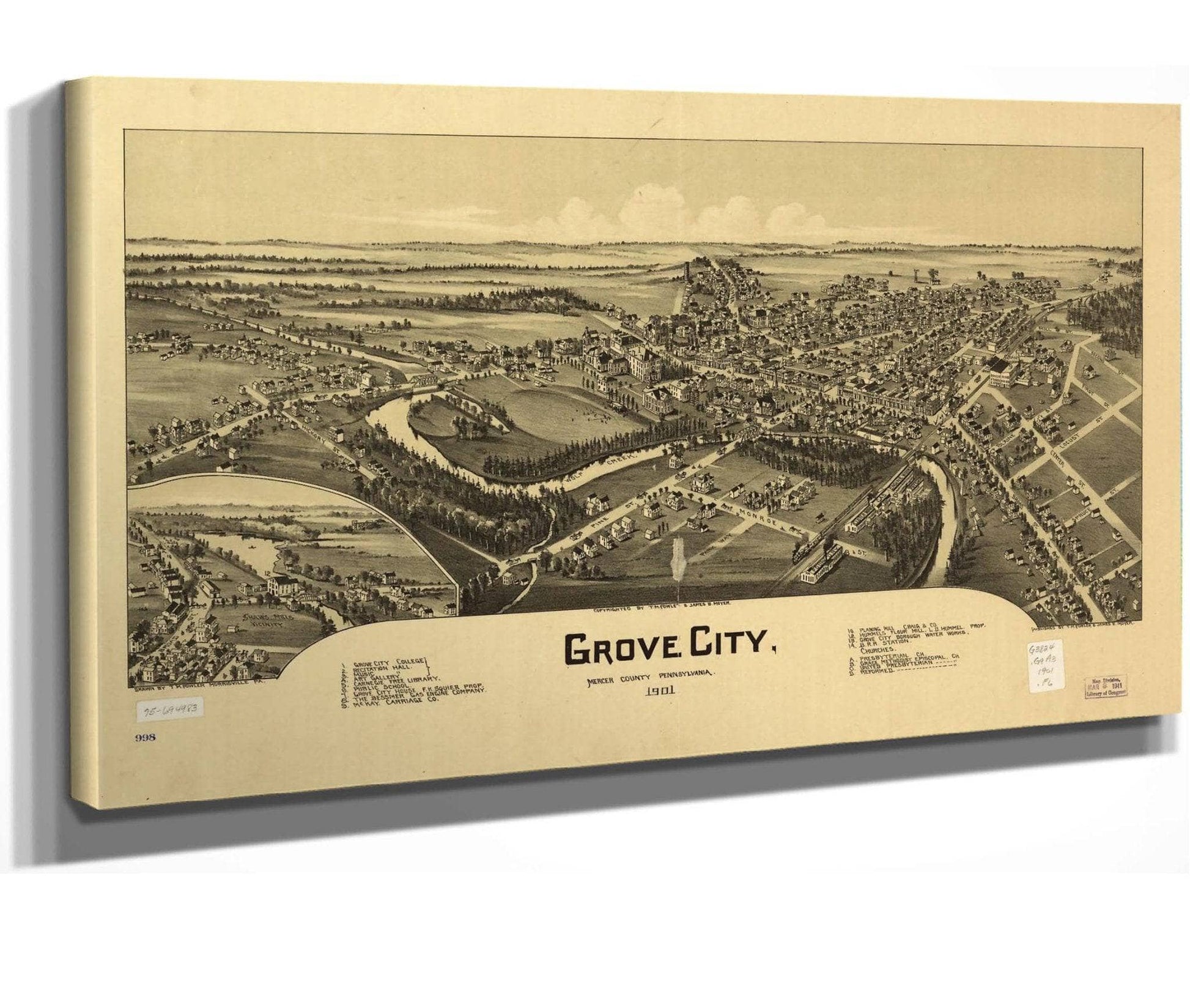 Grove City Mercer County Pennsylvania 1901  State Of Pennsylvania