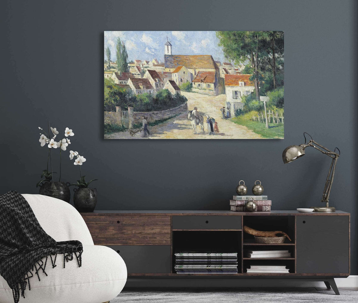 Guernes La Rue De Village by Maximilien Luce