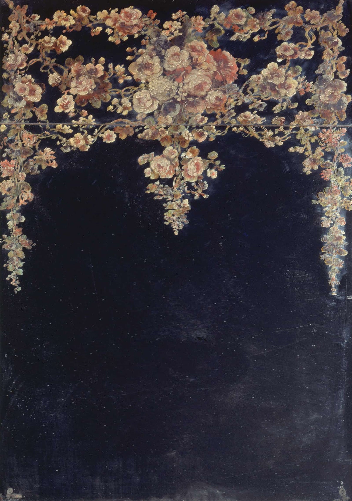 Guirlandes De Fleurs Peinture Sur Un Miroir by Narcisse Virgile Diaz De La Pena